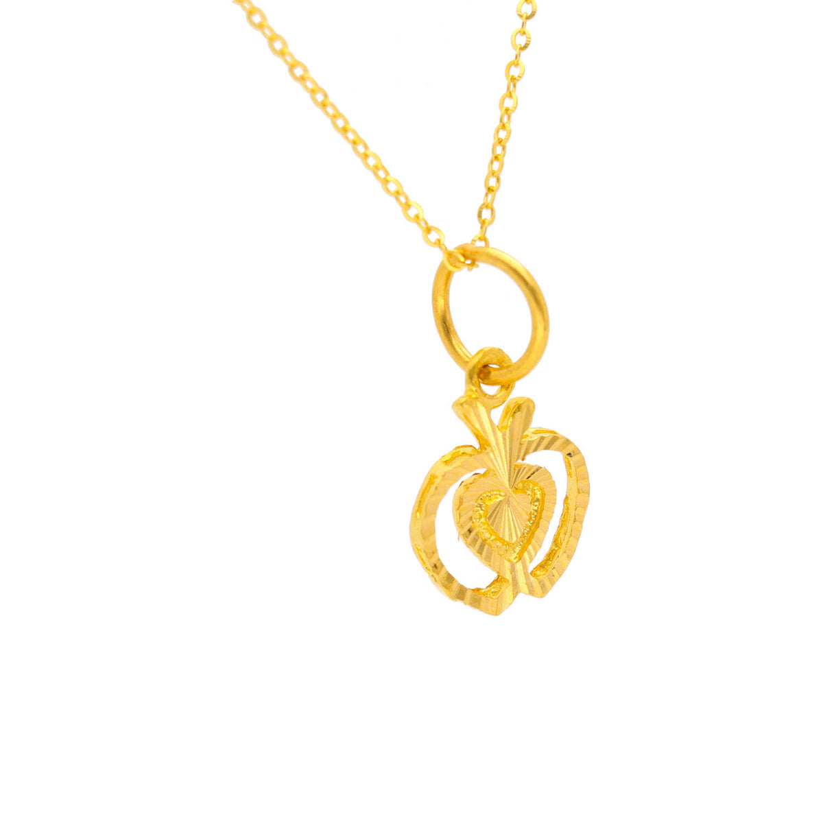 Arthesdam Jewellery 916 Gold Apple Love Pendant