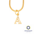 Arthesdam Jewellery 916 Gold Classic Alphabet Pendant