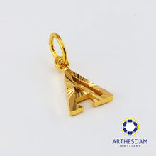 Load image into Gallery viewer, Arthesdam Jewellery 916 Gold Classic Alphabet Pendant

