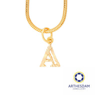 Arthesdam Jewellery 916 Gold Classic Alphabet Pendant