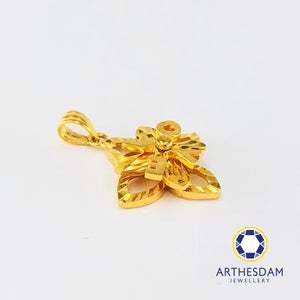 Arthesdam Jewellery 916 Gold Flower Windmill Pendant