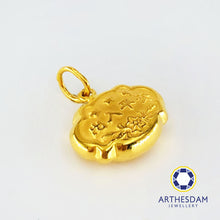 Load image into Gallery viewer, Arthesdam Jewellery 916 Gold Peace and Safety Lock Coin Pendant
