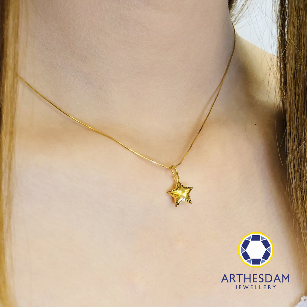 Arthesdam Jewellery 916 Gold Solo Star Pendant