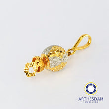 Load image into Gallery viewer, Arthesdam Jewellery 916 Gold Sparkle Ball with Flower Pendant
