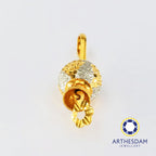 Arthesdam Jewellery 916 Gold Sparkle Ball with Flower Pendant