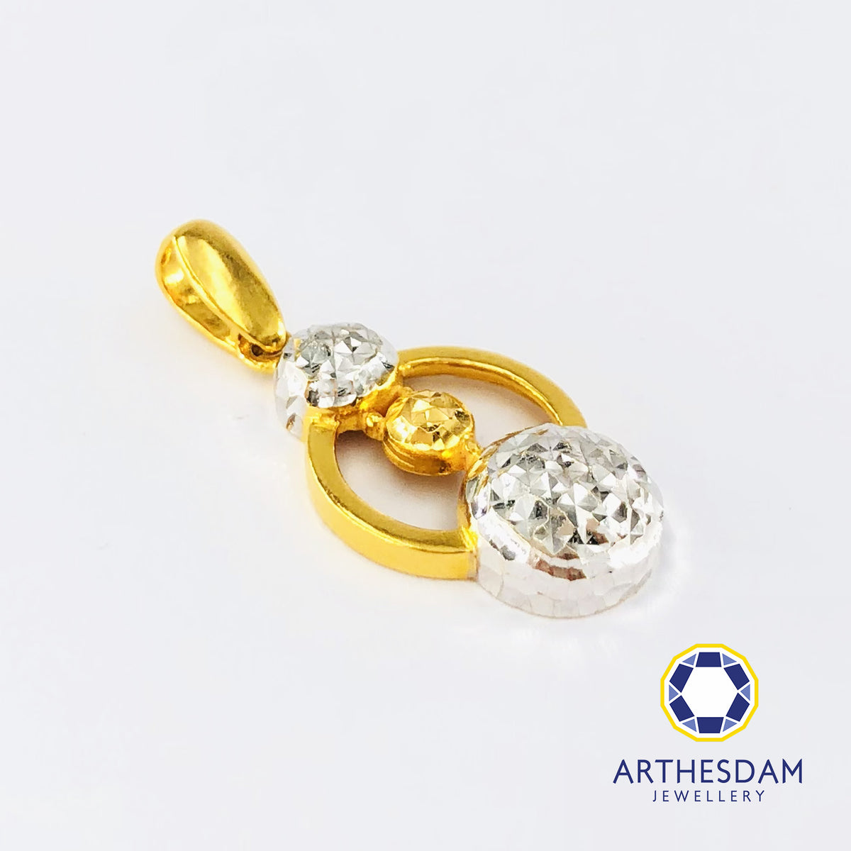 Arthesdam Jewellery 916 Gold Universe Planet Pendant