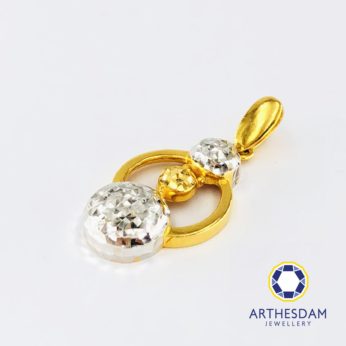 Arthesdam Jewellery 916 Gold Universe Planet Pendant