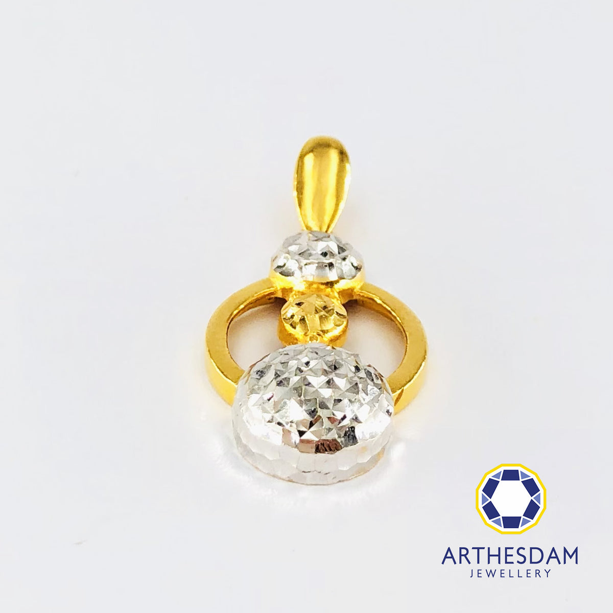 Arthesdam Jewellery 916 Gold Universe Planet Pendant