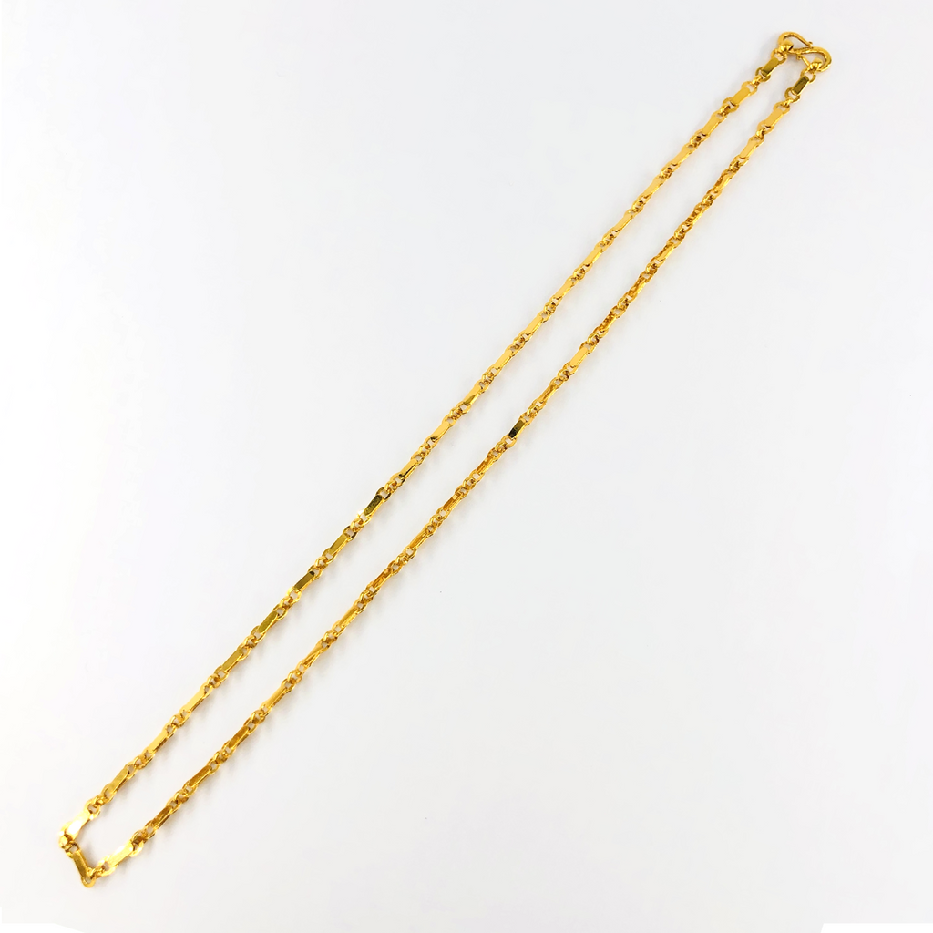 Arthesdam Jewellery 916 Gold Shiny Bicycle Chain Necklace
