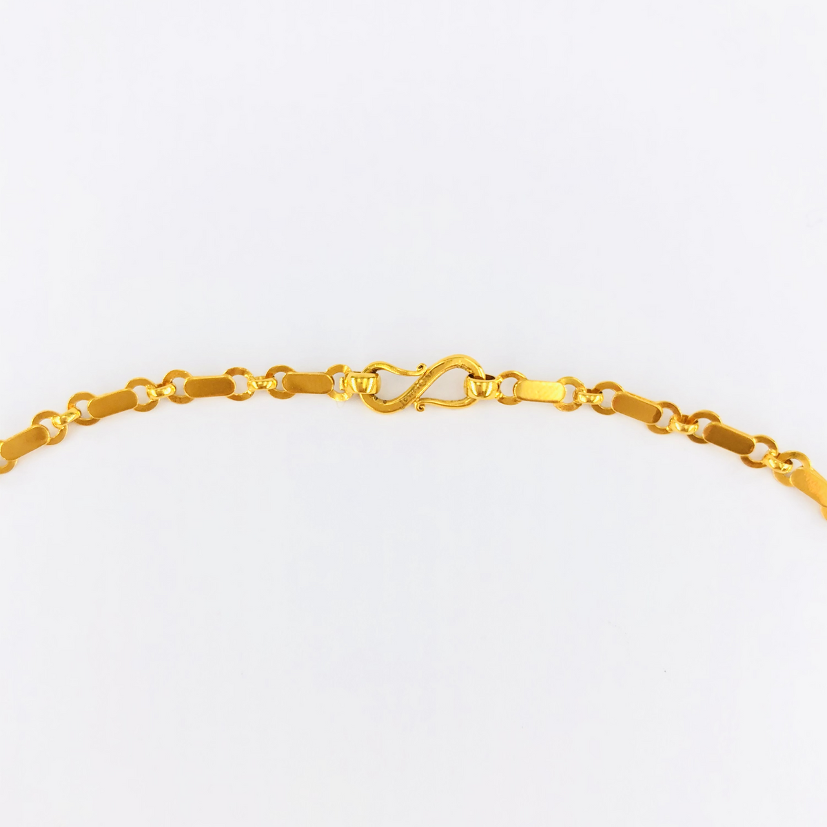 Arthesdam Jewellery 916 Gold Shiny Bicycle Chain Necklace