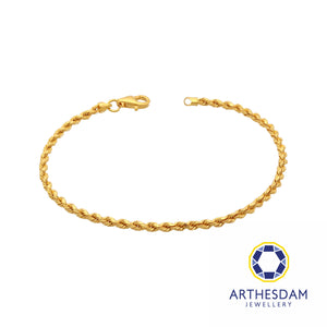 Arthesdam Jewellery 916 Gold Hollow Rope Bracelet