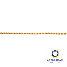 Load image into Gallery viewer, Arthesdam Jewellery 916 Gold Hollow Rope Bracelet
