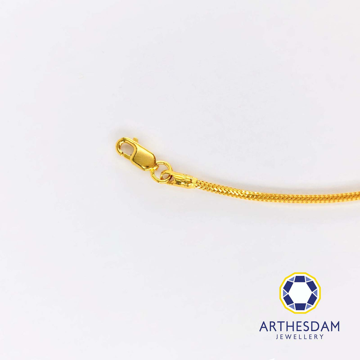 Arthesdam Jewellery 916 Gold Round Box Chain Bracelet