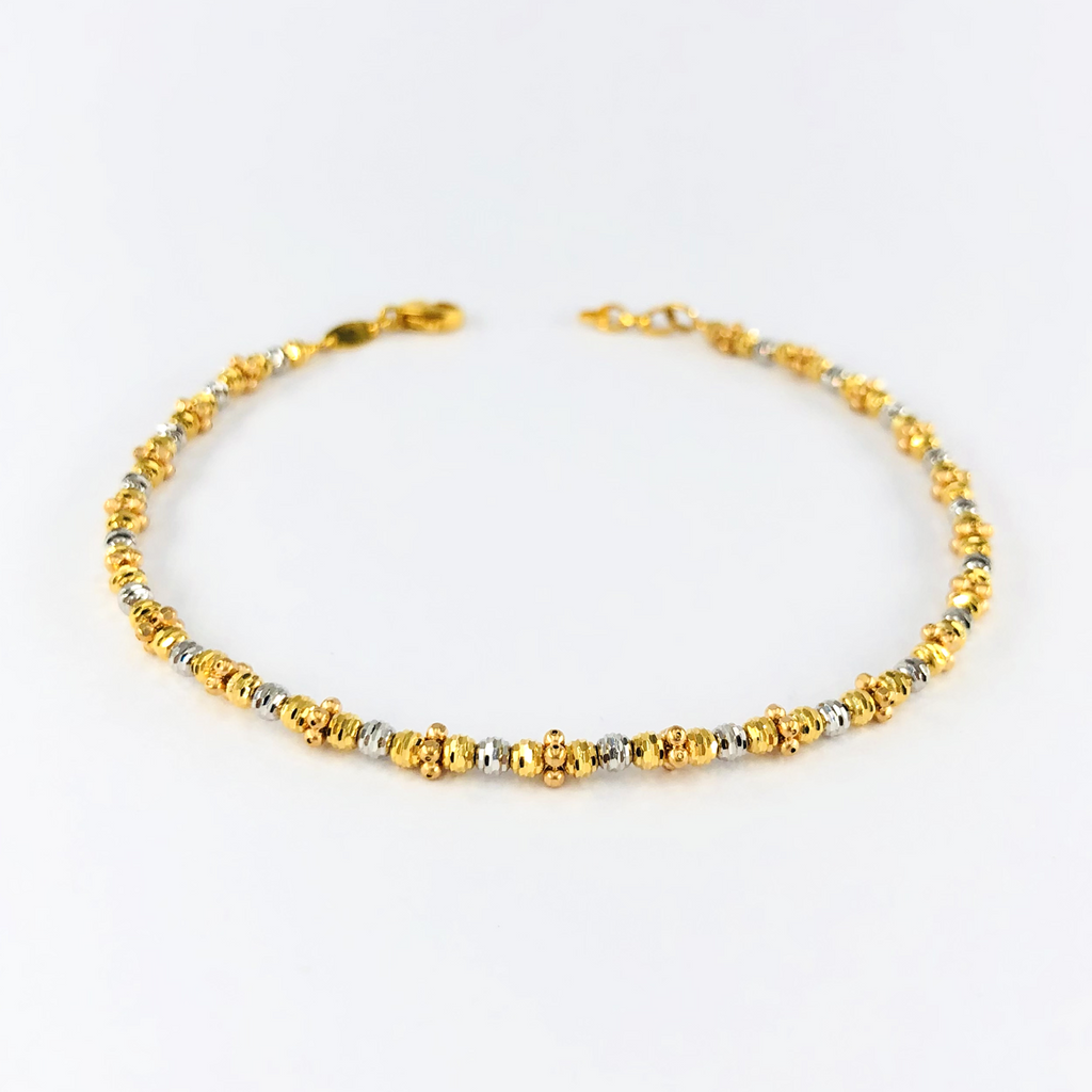Arthesdam Jewellery 916 Gold Sparkly Multi-tone Balls Bracelet