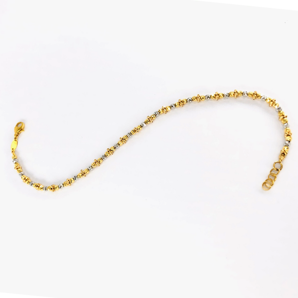 Arthesdam Jewellery 916 Gold Sparkly Multi-tone Balls Bracelet