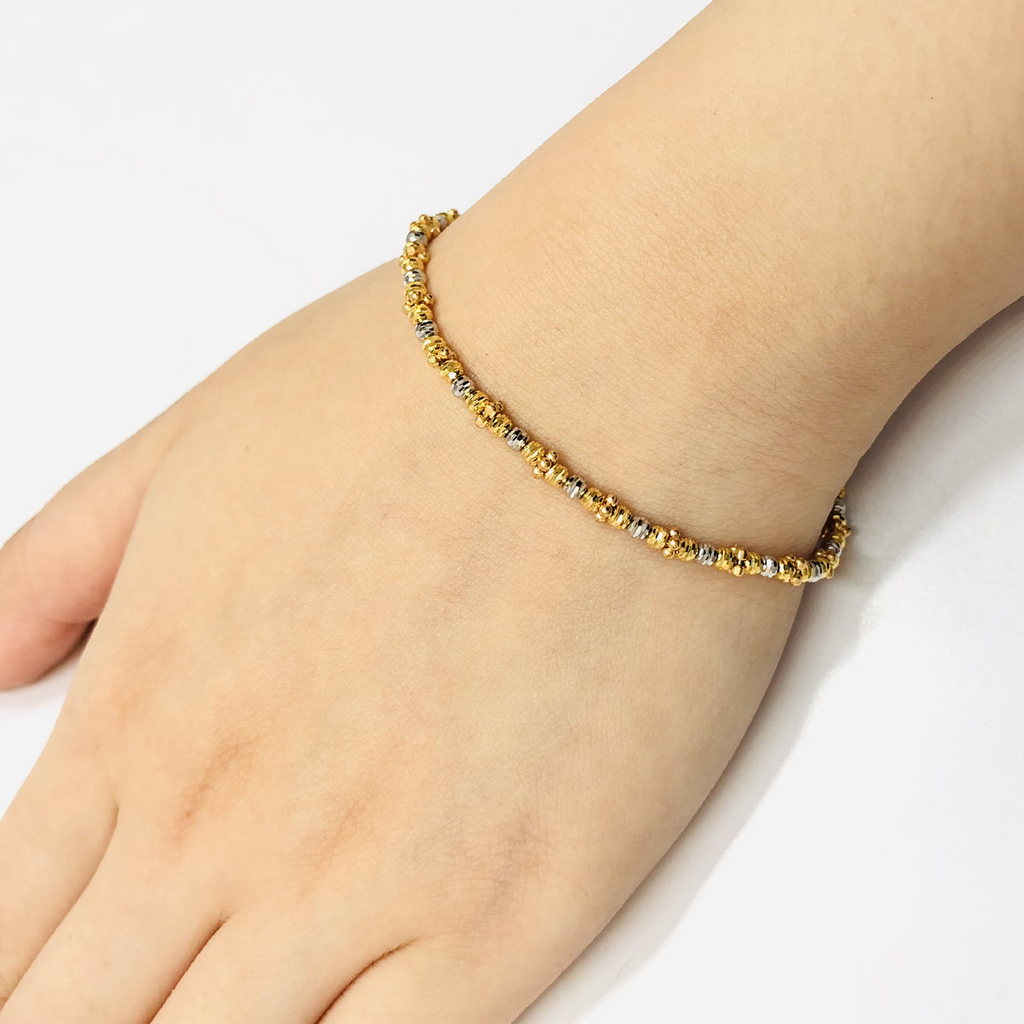 Arthesdam Jewellery 916 Gold Sparkly Multi-tone Balls Bracelet