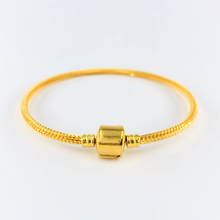 Load image into Gallery viewer, Arthesdam Jewellery 916 Gold Plain Lock Charm Bangle
