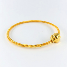 Load image into Gallery viewer, Arthesdam Jewellery 916 Gold Plain Lock Charm Bangle
