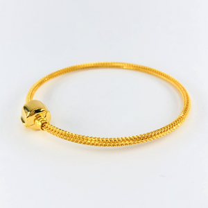 Arthesdam Jewellery 916 Gold Plain Lock Charm Bangle