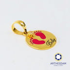 Arthesdam Jewellery 916 Gold Baby Footprints Tag Pendant