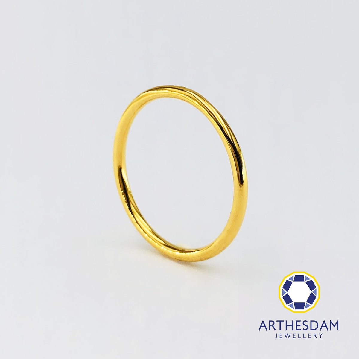 Arthesdam Jewellery 916 Gold Minimalist Thin Ring