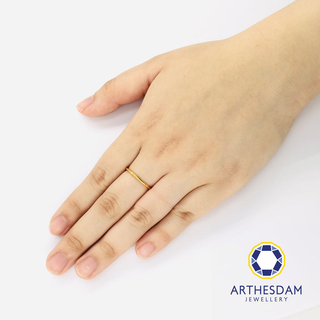 Arthesdam Jewellery 916 Gold Minimalist Thin Ring
