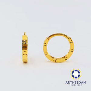 Arthesdam Jewellery 916 Gold Love Hoop Earrings