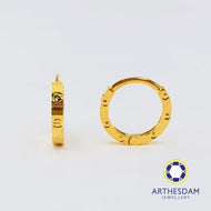 Arthesdam Jewellery 916 Gold Love Hoop Earrings