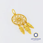 Arthesdam Jewellery 916 Gold Intricate Dreamcatcher Pendant