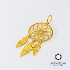 Arthesdam Jewellery 916 Gold Intricate Dreamcatcher Pendant