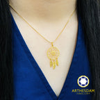 Arthesdam Jewellery 916 Gold Intricate Dreamcatcher Pendant