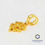 Arthesdam Jewellery 916 Gold Dangling Lucky Clover Charm