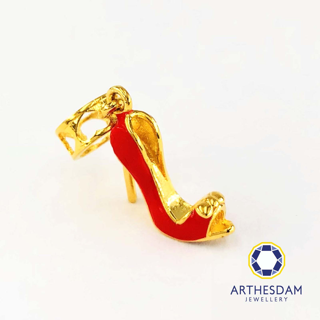 Arthesdam Jewellery 916 Gold Bold Red High Heels Charm