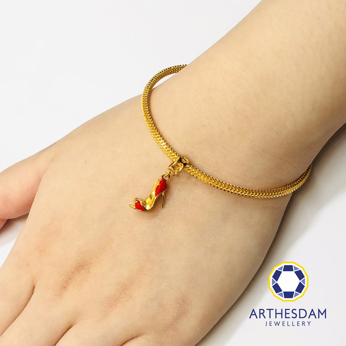 Arthesdam Jewellery 916 Gold Bold Red High Heels Charm