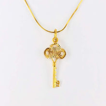 Load image into Gallery viewer, Arthesdam Jewellery 916 Gold Princess Crown Key Pendant

