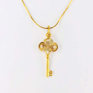 Arthesdam Jewellery 916 Gold Princess Crown Key Pendant