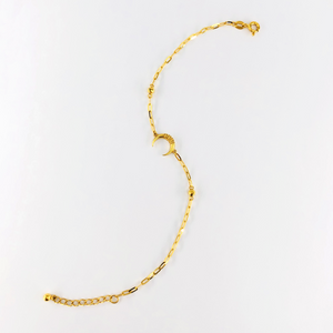 Arthesdam Jewellery 916 Gold Crescent Moon Bracelet
