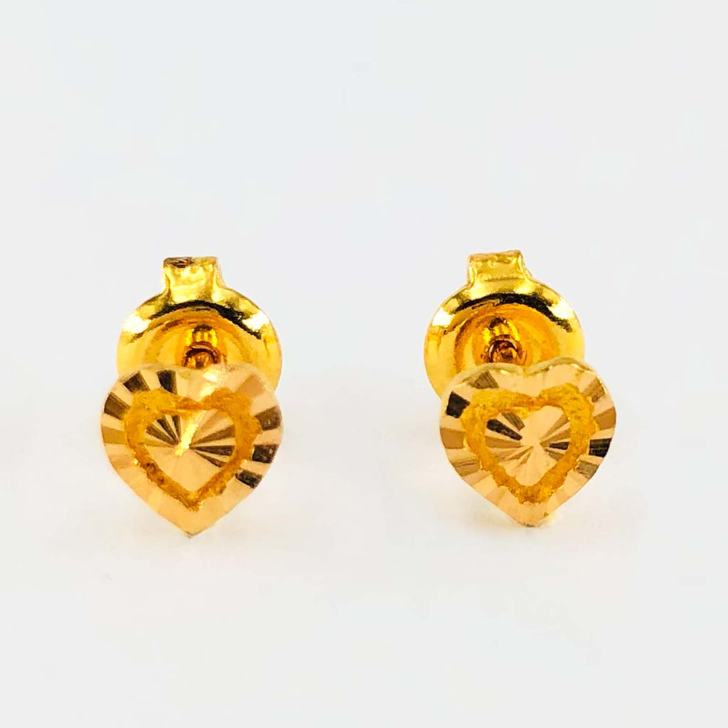 Arthesdam Jewellery 916 Gold Heart Earrings