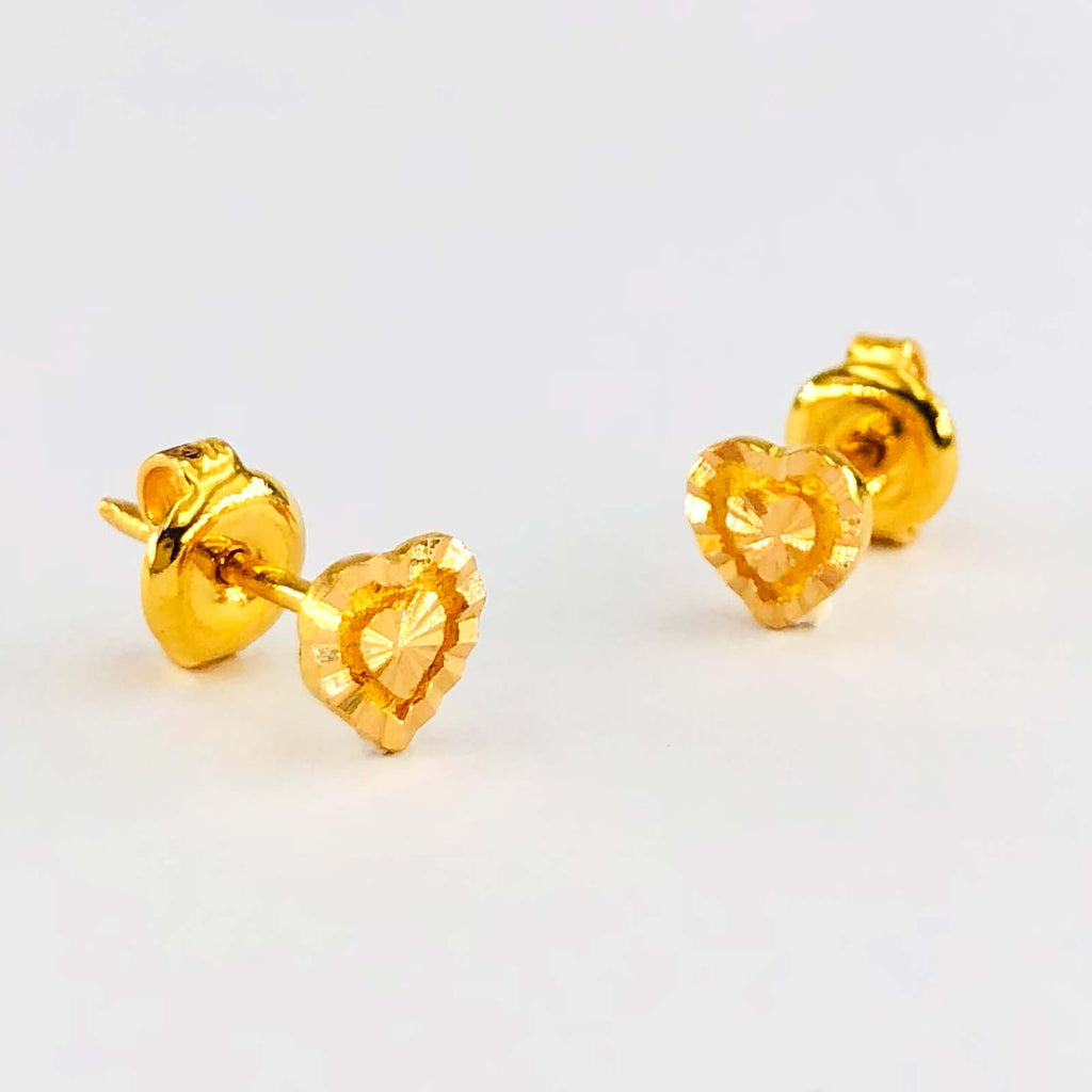 Arthesdam Jewellery 916 Gold Heart Earrings