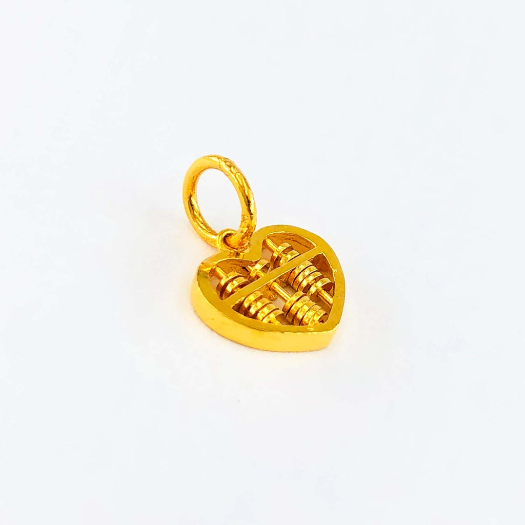 Arthesdam Jewellery 916 Gold Modern Heart Abacus Pendant