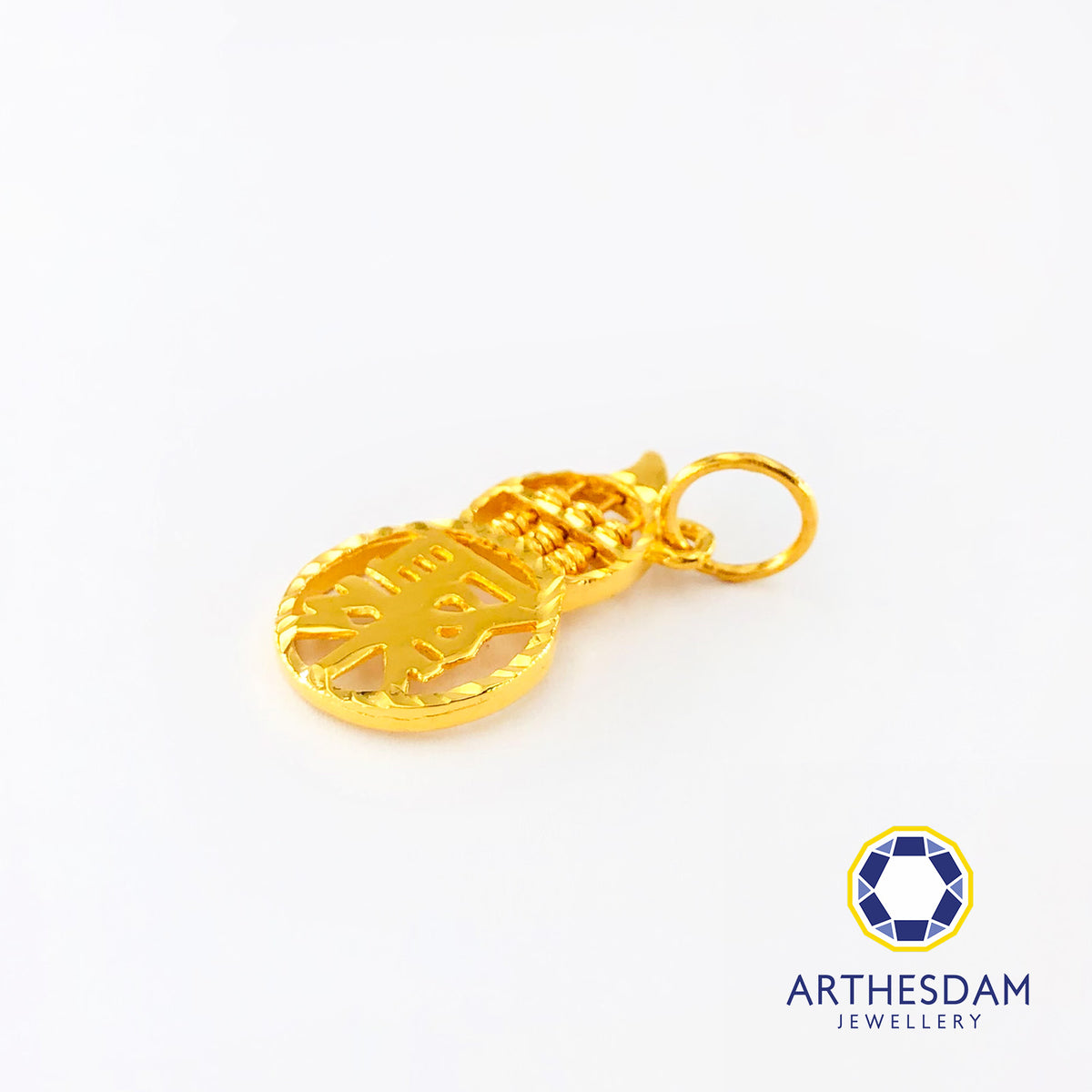 Arthesdam Jewellery 916 Gold Prosperity 聚 Abacus Pendant