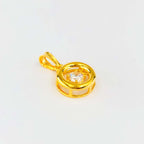 Arthesdam Jewellery 916 Gold Circle with Stone Pendant