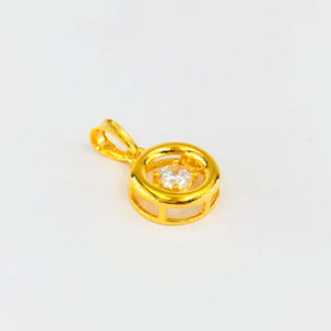 Arthesdam Jewellery 916 Gold Circle with Stone Pendant