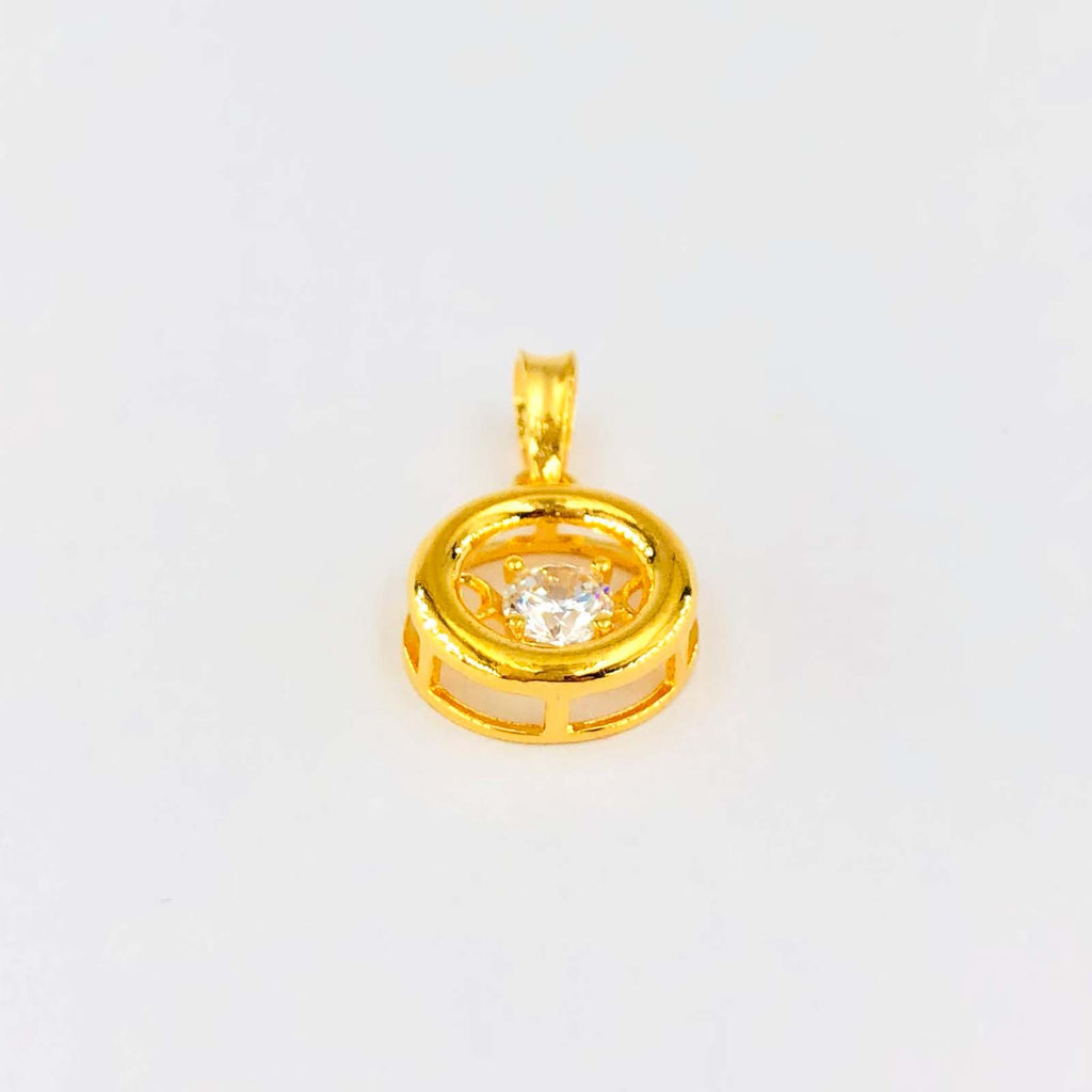 Arthesdam Jewellery 916 Gold Circle with Stone Pendant