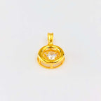Arthesdam Jewellery 916 Gold Circle with Stone Pendant