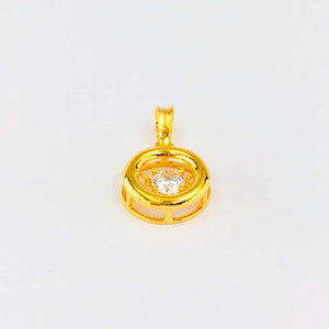 Arthesdam Jewellery 916 Gold Circle with Stone Pendant