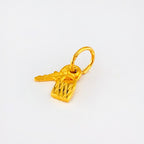Arthesdam Jewellery 916 Gold Key and Lock Pendant