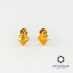 Arthesdam Jewellery 916 Gold Pyramid Diamond Earrings