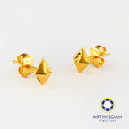 Arthesdam Jewellery 916 Gold Pyramid Diamond Earrings