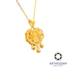 Arthesdam Jewellery 916 Gold Intricate Wealth Lock with "Fu" Pendant
